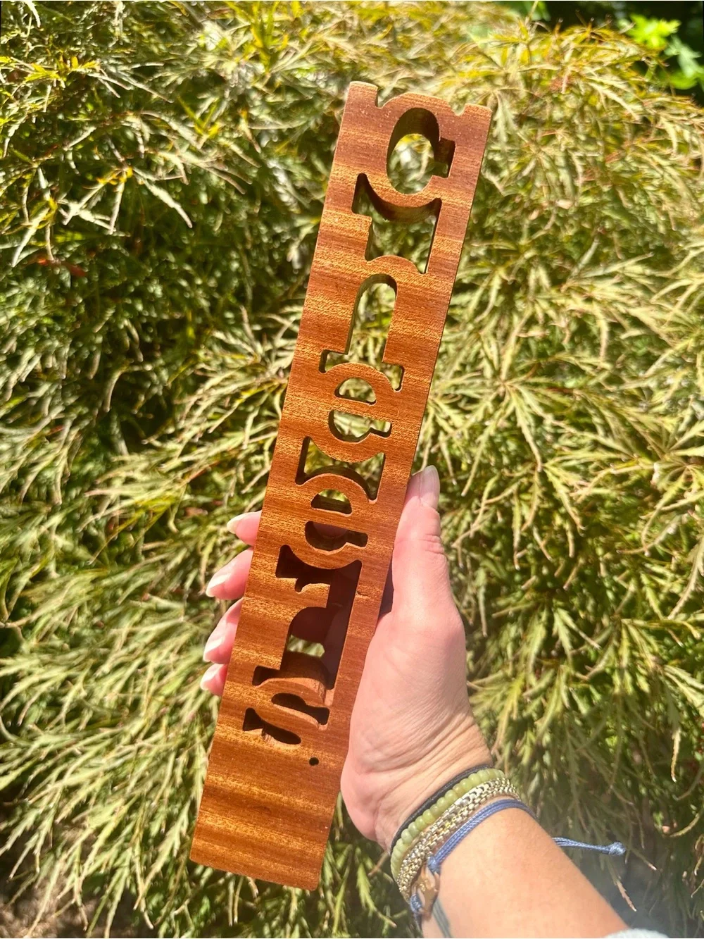 Custom Wood Handmade Tap Handles - Cutout Walnut or Mahogany